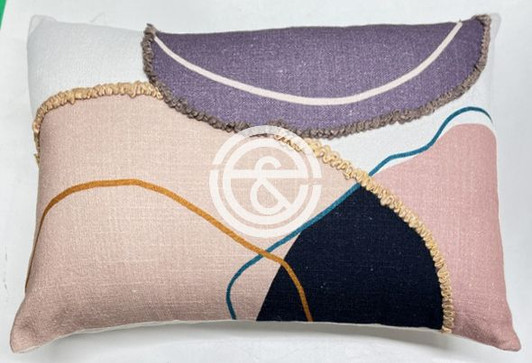 Digital Printed Cushion with Embroidery 30x50- A5616