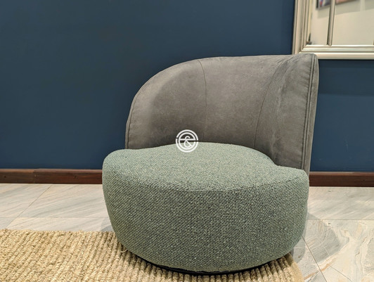 Sheldon Swivel Chair in Dark Grey And Green ( L) Sheldon Swivel Chair in Dark Grey And Green ( L)