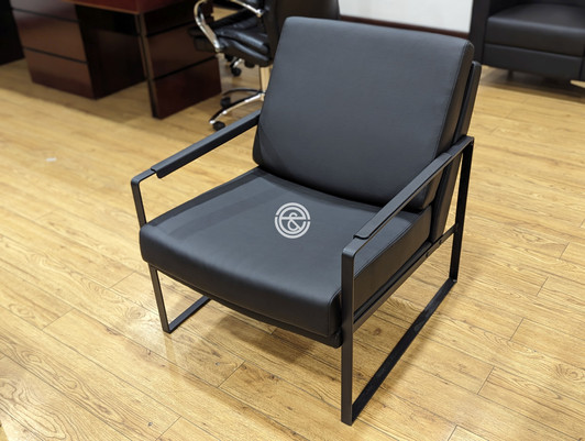 Reception Chair In Black PU (S9128)