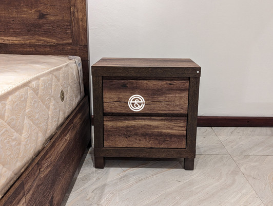 Kalmal Bedside Table (French Oak Color)