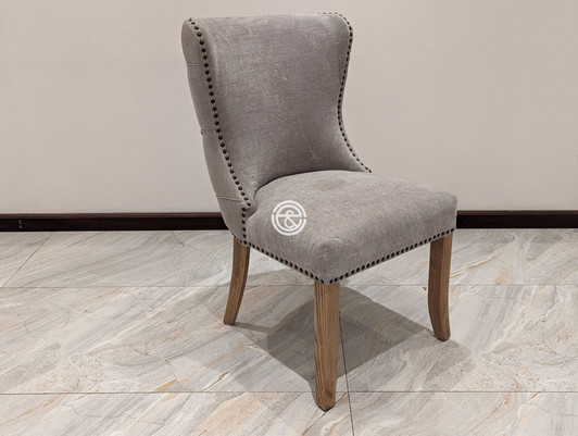Grace Tufted Back Dining Chair Without Arms In Grey Grace Tufted Back Dining Chair Without Arms In Grey