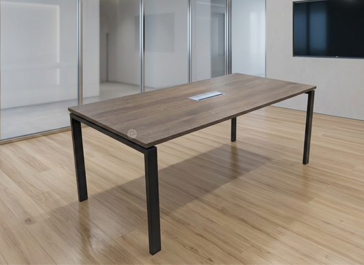 STL-18CF - 6S Conference Table 1.8m X 0.9m In Brown Oak (6 Seater)
