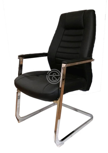 Executive Visitors Chair In Black PU - V2201 Executive Visitors Chair In Black PU - V2201