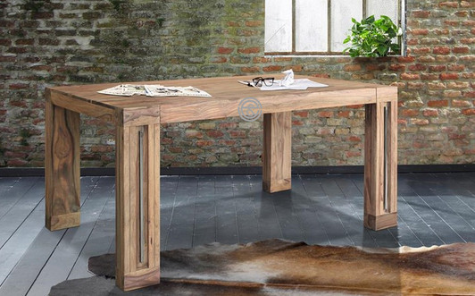 Stripe 6 Seater Dining Table in Sheesham Stripe 6 Seater Dining Table in Sheesham