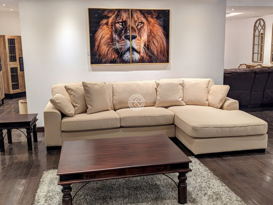 Hawkins L shape Sofa in Beige ( KS1139-4) Hawkins L shape Sofa in Beige ( KS1139-4)