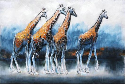 D Wall Art - Giraffe's (S18B12)-(120X80)CM D Wall Art - Giraffe's (S18B12)-(120X80)CM