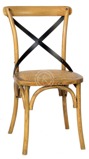 Allan Bistro Chair Black Cross and Natural Body Allan Bistro Chair Black Cross and Natural Body
