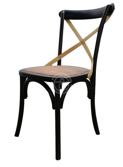 Allan Bistro Chair Natural Cross and Black Body Allan Bistro Chair Natural Cross and Black Body