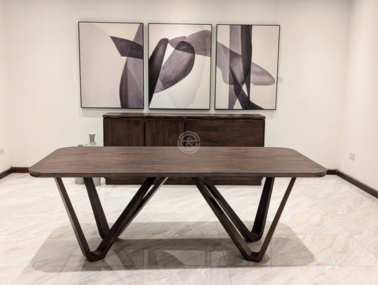 Bellini 6 Seater Dining Table In Rich Walnut Finish Bellini 6 Seater Dining Table In Rich Walnut Finish