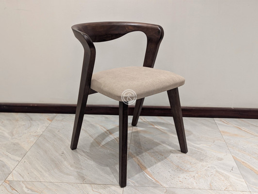 Prive Dining Chair With Fabric Seat In Rich Walnut Finish Prive Dining Chair With Fabric Seat In Rich Walnut Finish