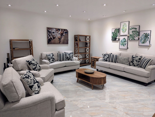 Catalina 7 Seater Sofa in Beige 2 & Black Catalina 7 Seater Sofa in Beige 2 & Black