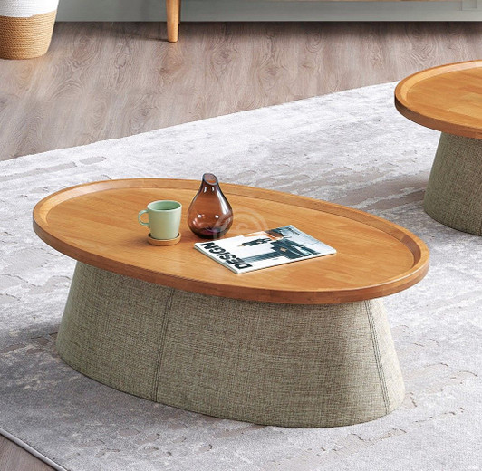 YG 3609 Coffee Table In Pecan Oak Finish And Canvas YG 3609 Coffee Table In Pecan Oak Finish And Canvas