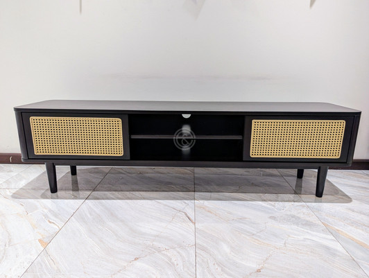 YG 3610 TV Cabinet 1.8M In Cappuccino And Rattan YG 3610 TV Cabinet 1.8M In Cappuccino And Rattan