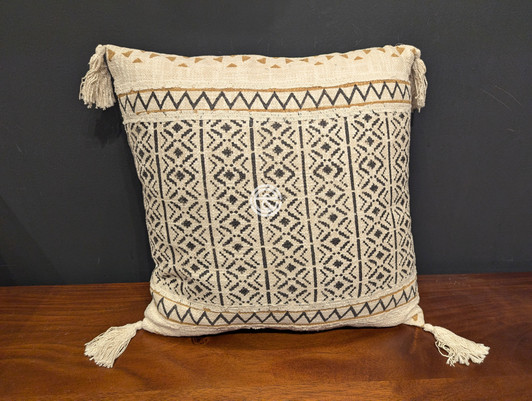 Textured Cushion Black Print Multi A7827 - 45x45 CM