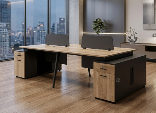 Braga MC02 4 Way Workstation (2.8m x 1.2m) - OZ-3306-28 in MC02/Grey