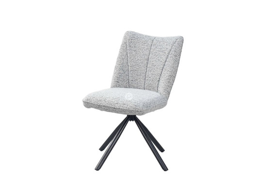 Leo Swivel Dining Chair DC 5037 In 6002-14 Light Grey