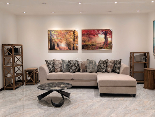 Oasis L-Shape  Sofa in Beige (Right Arm Chaise)