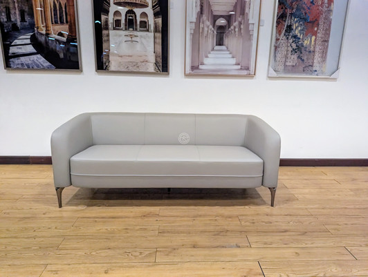 S9133M Reception Sofa 3 Seater in Smoke Grey PU