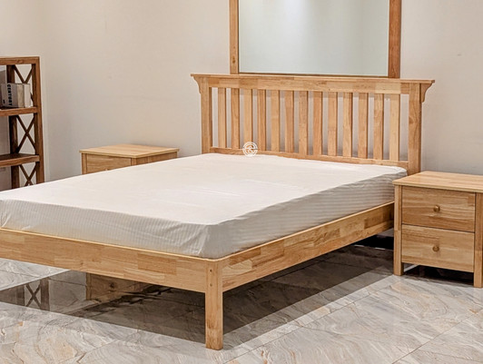 Imara Queen Bed - Natural Finish Imara Queen Bed - Natural Finish