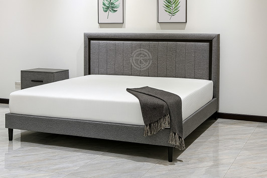 Rex King Bed In Grey Rex King Bed In Grey