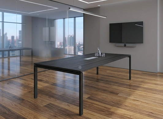 STL-18CF - 6S Conference Table 1.8m X 0.9m In M8059/Iron Grey (6 Seater)