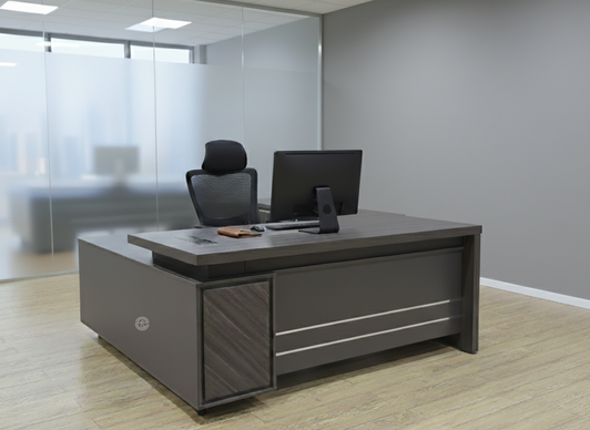 Valent 1.8m Desk in M8059/Iron Grey (STL-OS01-18)