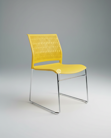 Linkable & Stackable Multi Purpose Chair in Yellow (V6143)