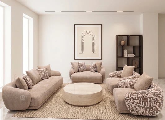 Ingram 6 Seater Sofa In Brown