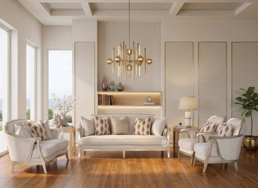 Lyon 7 Seater Sofa in Beige