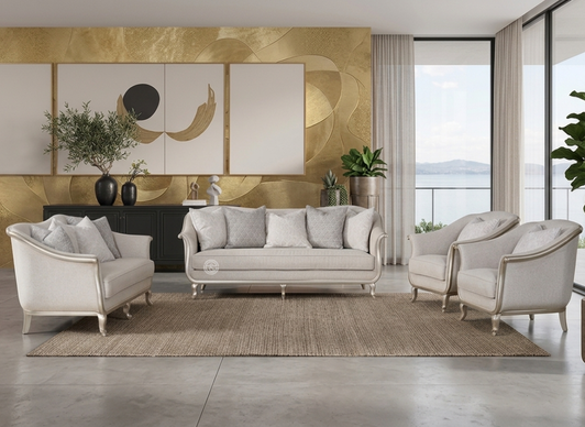 Hanover 7 Seater Sofa In Beige