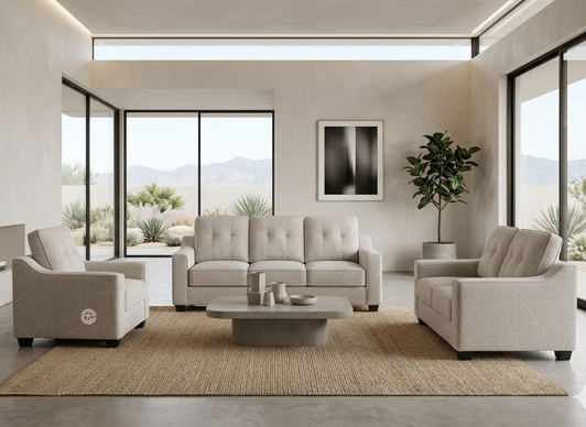 Tucker 6 Seater Sofa In Cream