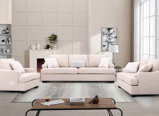 Anita 6 Seater Sofa In Beige (C1115)