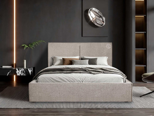 Elisa Queen Bed In Taupe 