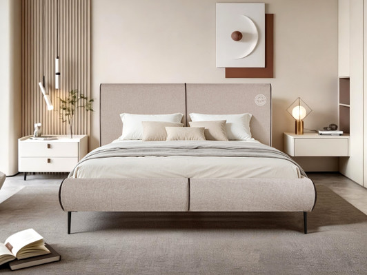 Arianna Queen Bed in Beige 