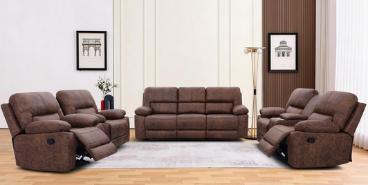 Siena 7 Seater Recliner with Dropdown Table in J428M Mocha