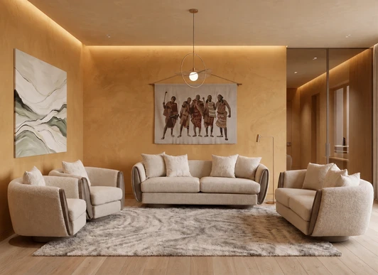 Bahati 7 Seater Sofa In Beige 