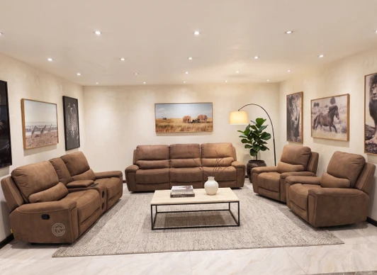 Hazelton 7 seater Recliner in Mocha