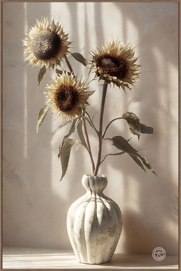 Tempered Glass Wall Art - Sunflowers in Pot - FB4372(80X120)CM