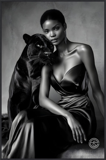 Tempered Glass Wall Art - Black Panther - RB0482(80X120)CM