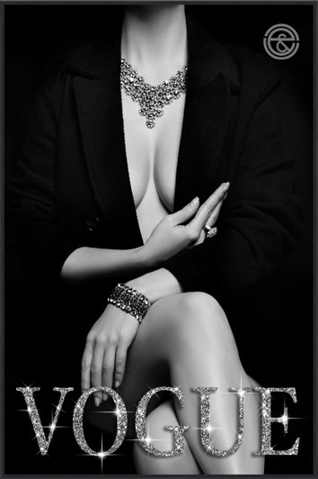 Tempered Glass Wall Art - Vogue Woman - RF2298-1(80X120)CM