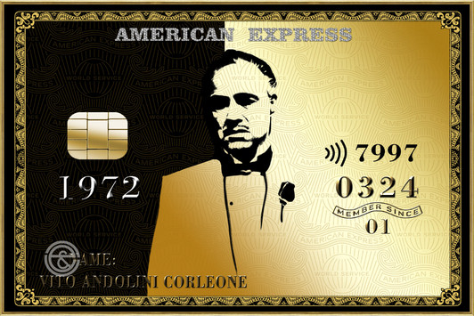 Tempered Glass Wall Art - Don Corleone AMEX - RU4036(120X80)CM