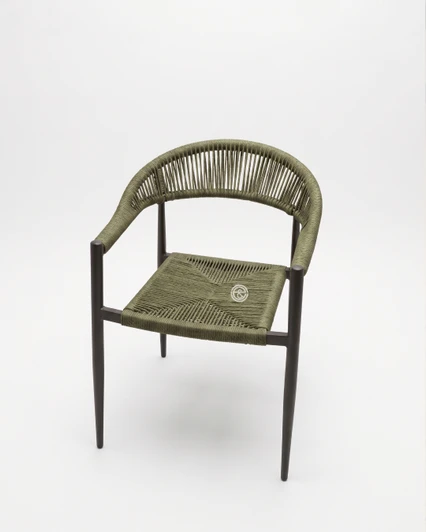 Almelo Rattan Arm Chair (Green)
