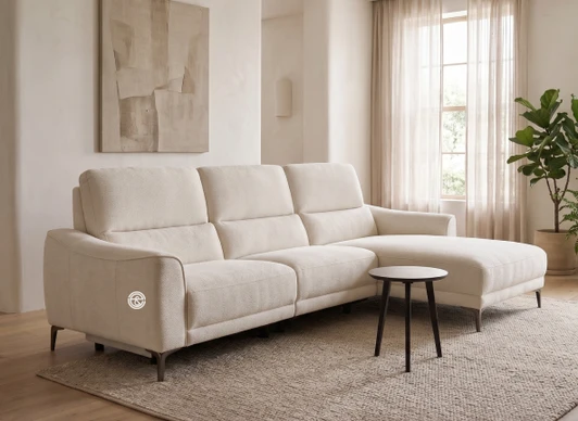 Oliver Power Recliner Sofa in 154189 (Chaise on Right while looking)