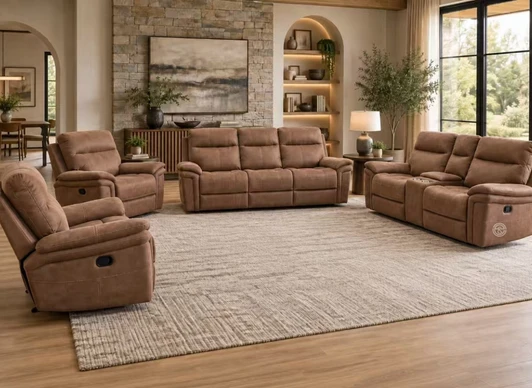 Seattle 7 Seater Recliner in Mocha