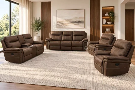 Seattle 7 Seater Recliner in Dark Brown
