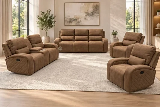 Oregan 7 Seater Recliner in Mocha
