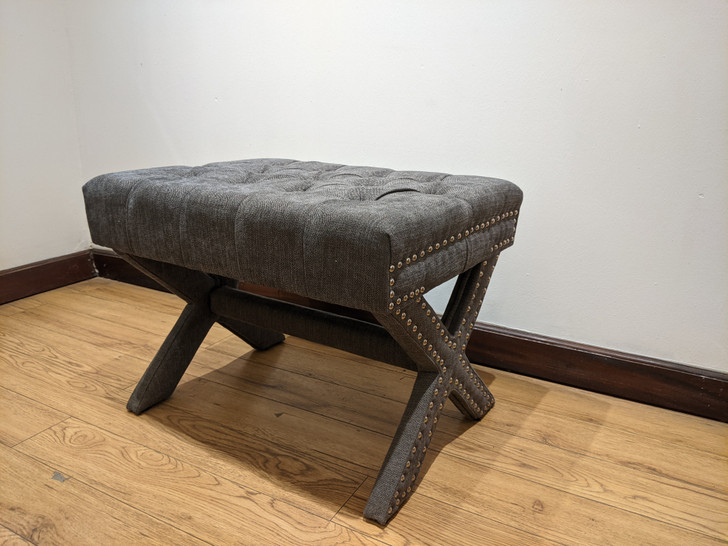 Neil Ottoman In Fabric - Grey