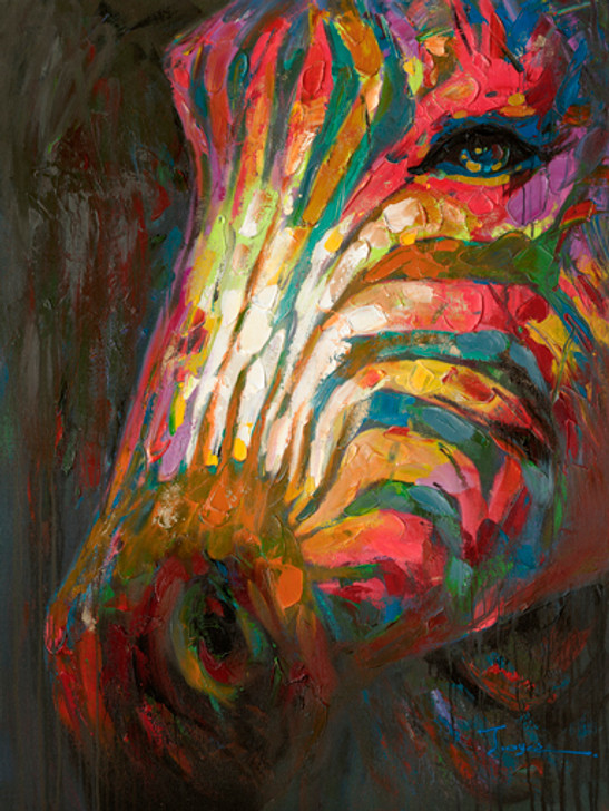 Painting - Colourful Zebra (D0074D)