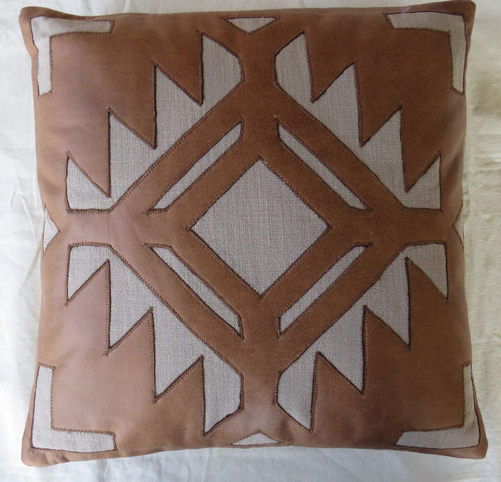 Applique Faux Leather cushion A3167 - 45x45 CM