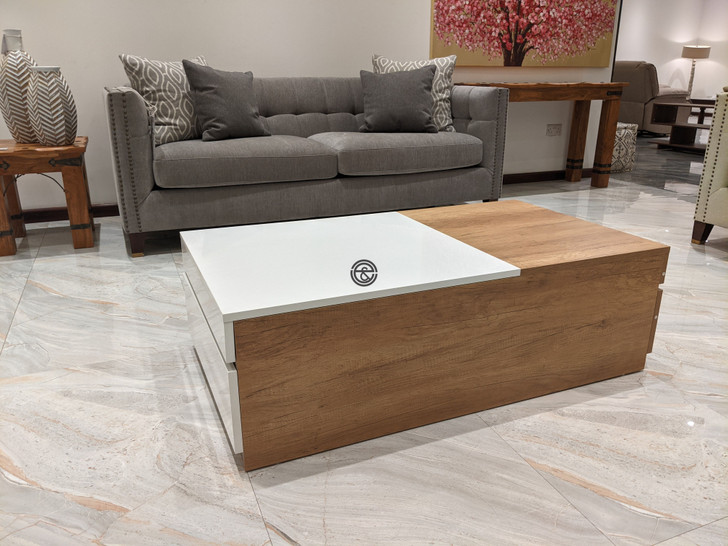 Olivia Coffee Table In Bright White-OUT OF STOCK